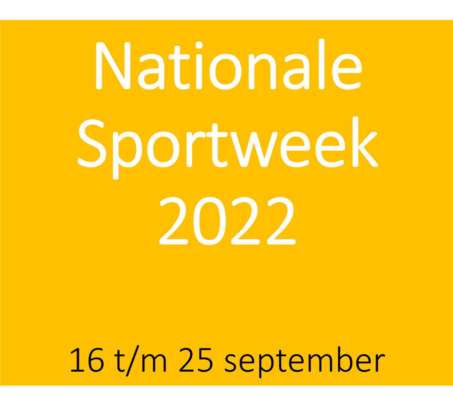 Bericht Nationale Sportweek 16 t/m 25 september bekijken